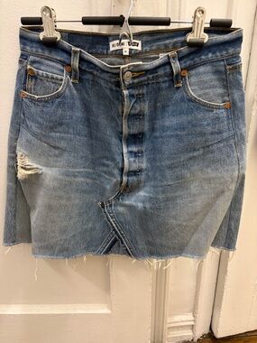Levi's/ Re/Done Light Blue Denim Mini Skirt